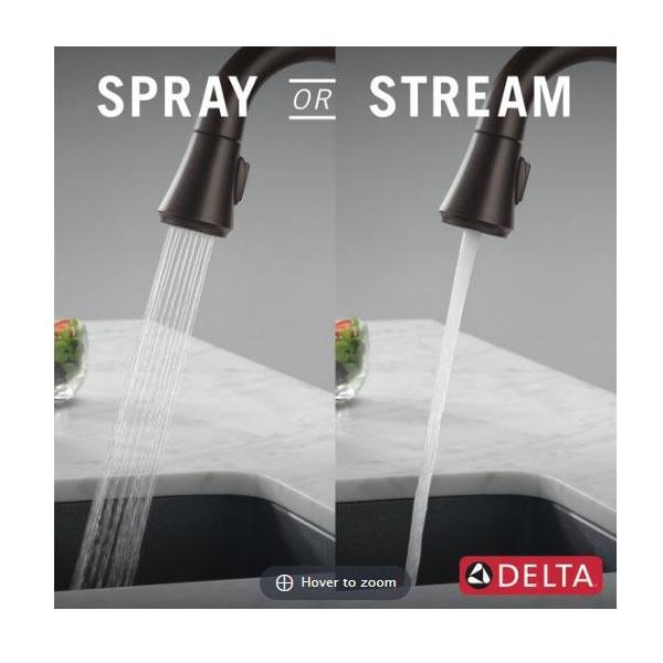 DELTA® Coranto™ 9979T-RB-DST Bar and Prep Faucet With Touch2O® Technology, Deck, Pull-Down, Venetian Bronze thumbnail 3