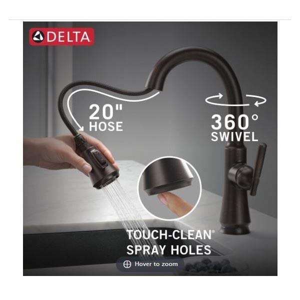 DELTA® Coranto™ 9979T-RB-DST Bar and Prep Faucet With Touch2O® Technology, Deck, Pull-Down, Venetian Bronze thumbnail 2