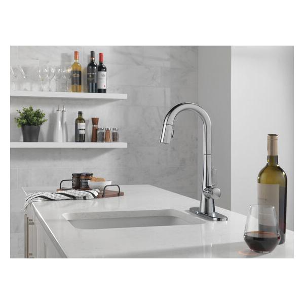 DELTA® Monrovia® 9991-AR-PR-DST Bar/Prep Kitchen Faucet With Diamond Seal® Technology, Deck, Pull-Down thumbnail 2