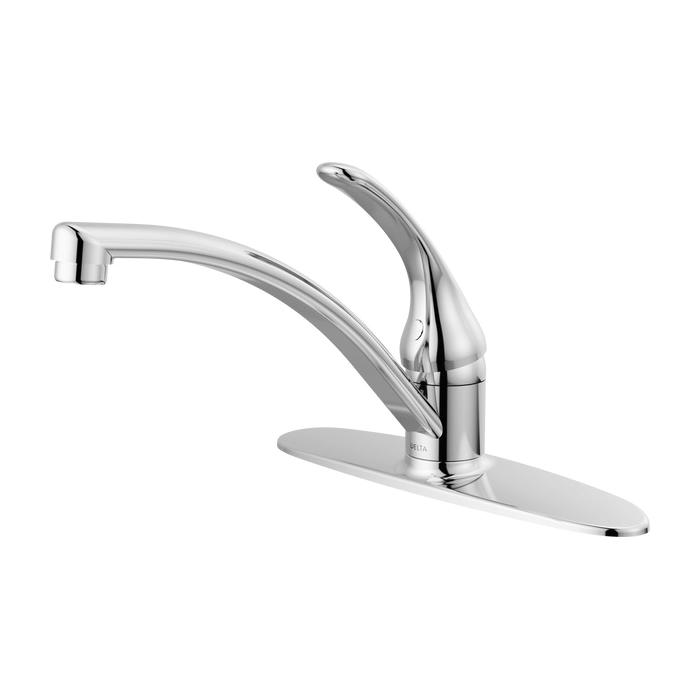 DELTA® Foundations® B1310LF Kitchen Faucet, Deck, Single Handle, Chrome