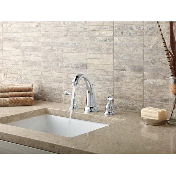 DELTA® Windemere® B3596LF Bathroom Faucet, 2-Handle, Deck, Widespread, Pop-Up, Chrome thumbnail 3
