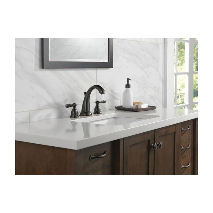 DELTA® Windemere® B3596LF-OB Bathroom Faucet, 2-Handle, Deck, Widespread, Pop-Up, Oil-Rubbed Bronze thumbnail 3