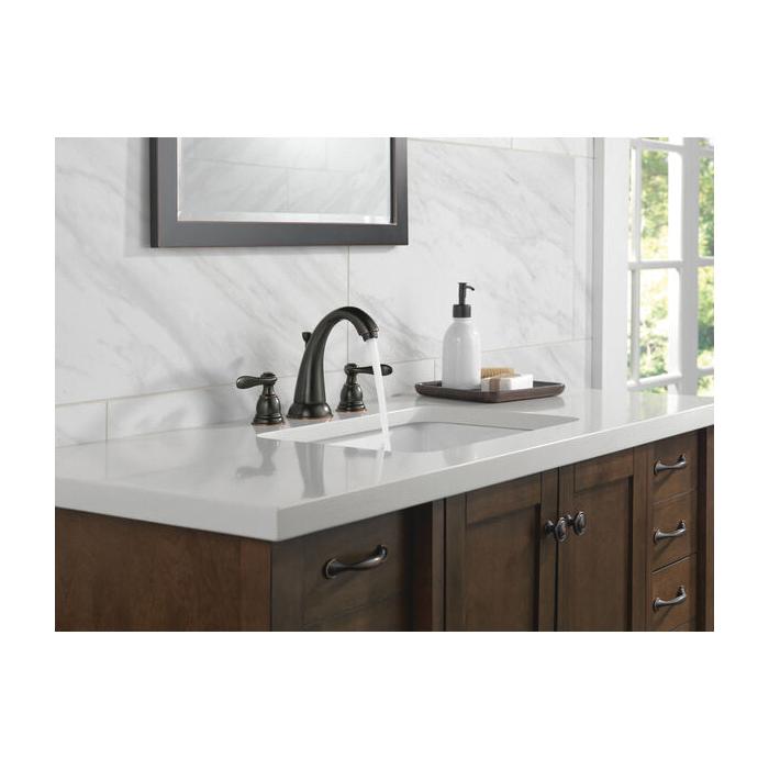 DELTA® Windemere® B3596LF-OB Bathroom Faucet, 2-Handle, Deck, Widespread, Pop-Up, Oil-Rubbed Bronze