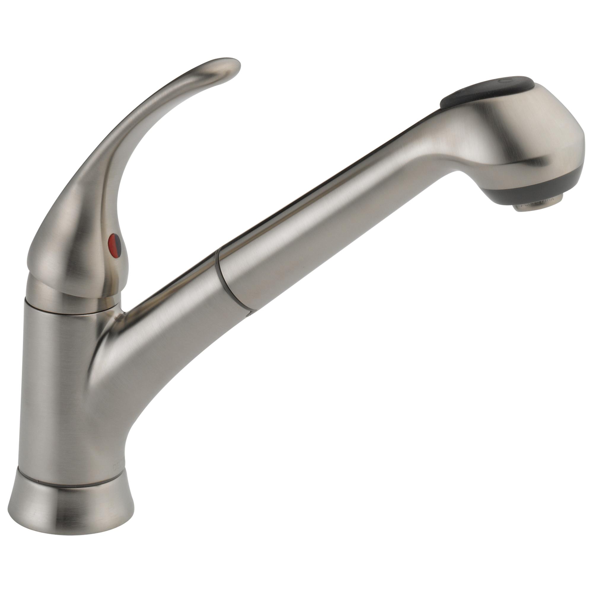 delta® B4310LF-SS Kitchen Faucet, Touch, Deck, Pull-Out, Stainless
