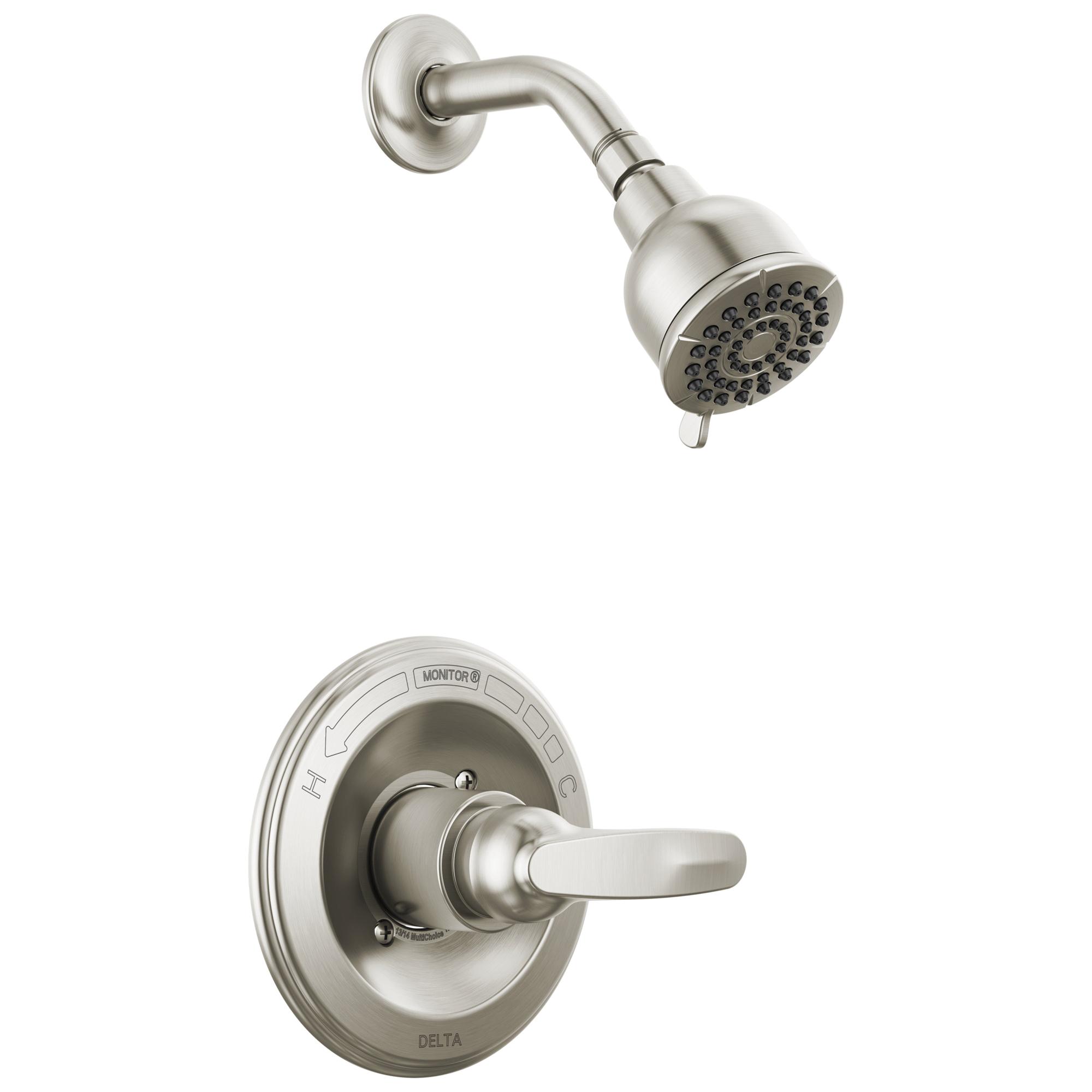 delta® 13 Series BT13210-SS Shower Trim, Brass, Stainless Steel, 1-Handle -Handle, 1.75 gpm