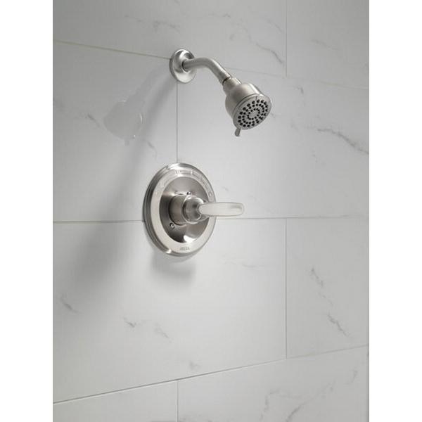 DELTA® 13 Series Foundations® BT13210-SS Shower Trim, Brass, Stainless Steel, 1-Handle -Handle, 1.75 gpm