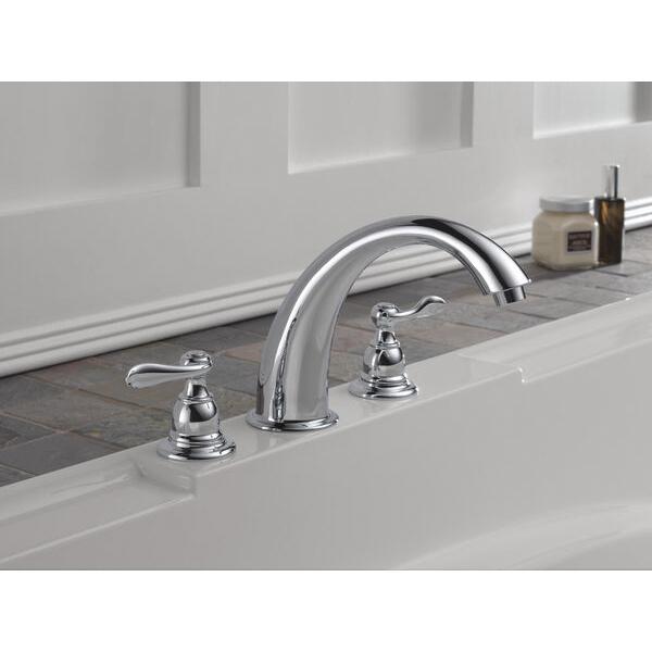 DELTA® Windemere® BT2796 Roman Tub Trim, 3-Faucet Hole, Brass, Chrome, 2-Handle-Handle, 18 gpm