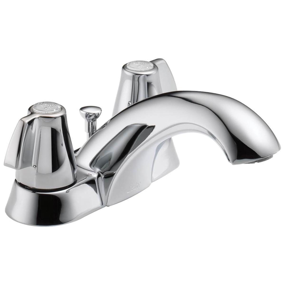 DELTA® Classic™ 2520LF-MPU Bathroom Faucet, 2-Handle, Deck, Centerset, Pop-Up, Chrome thumbnail 2