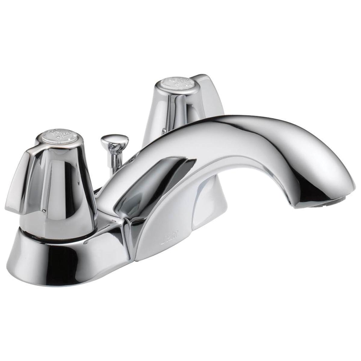 DELTA® Classic™ 2520LF-MPU Bathroom Faucet, 2-Handle, Deck, Centerset, Pop-Up, Chrome thumbnail 3