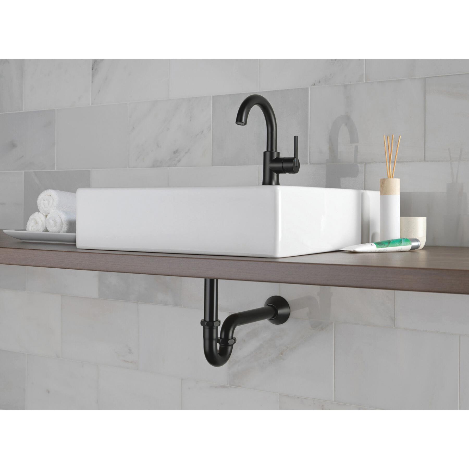 DELTA® DT031141-BL P-Trap With Flange, 1-5/16 in Nominal, NPSM, Brass, Matte Black thumbnail 2