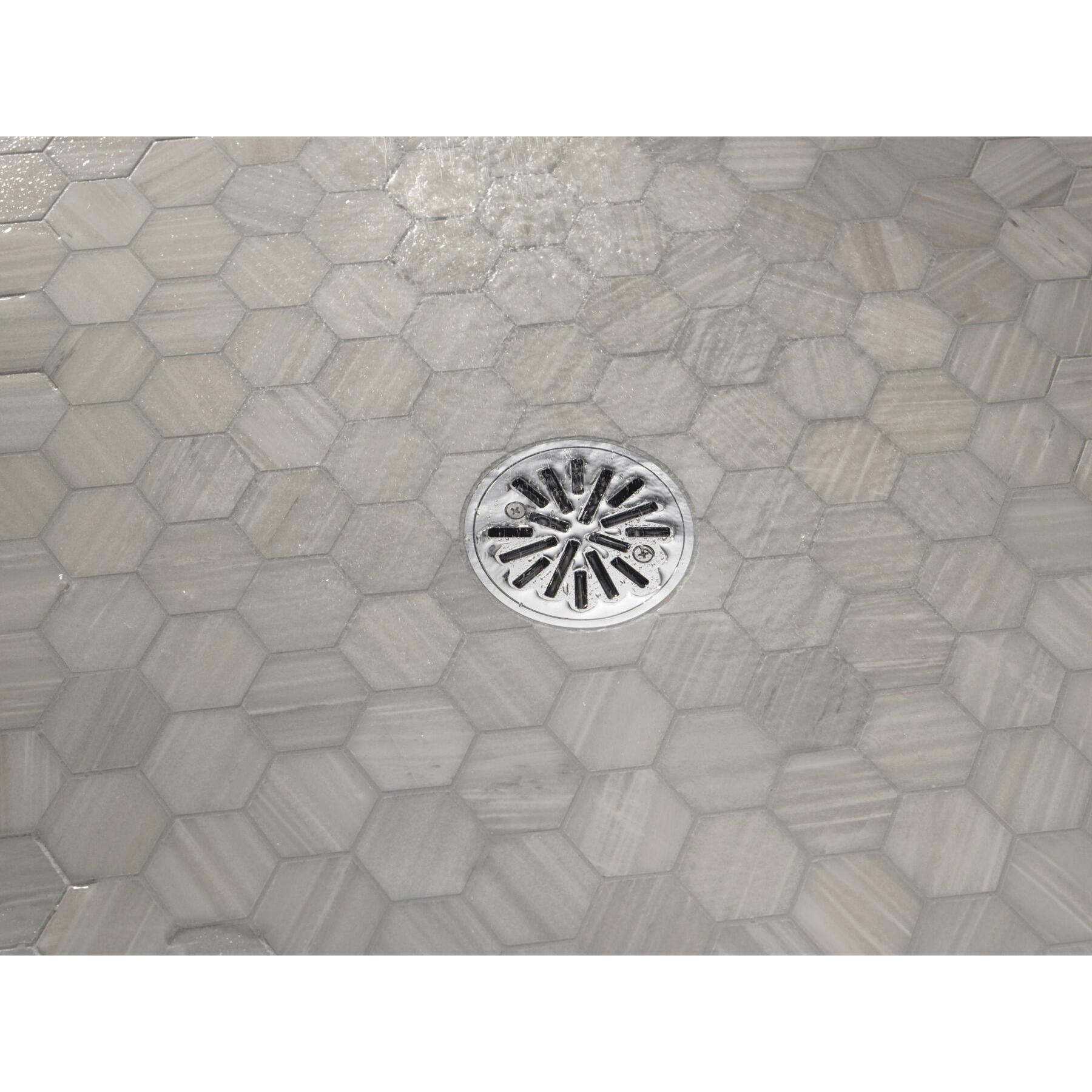 DELTA® DT061411 Tile-In Shower Drain, 4 in Nominal, Brass/PVC Drain, Polished Chrome, Import