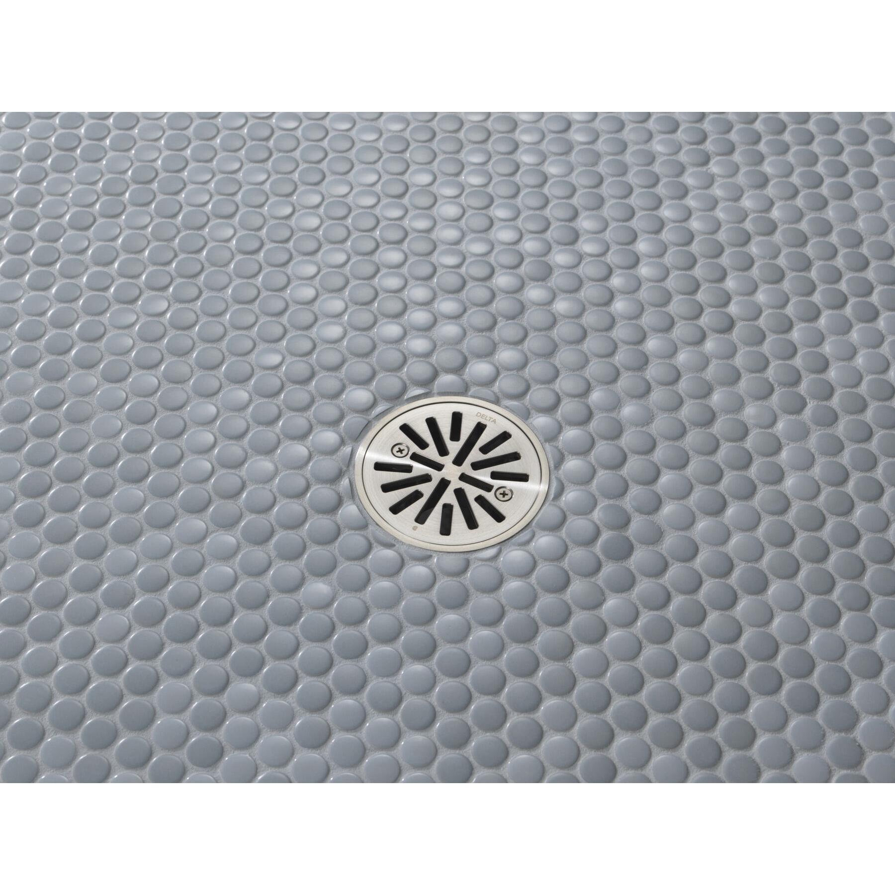 DELTA® DT061411-SS Tile-In Shower Drain, 4 in Nominal, Brass/PVC Drain, Stainless, Import