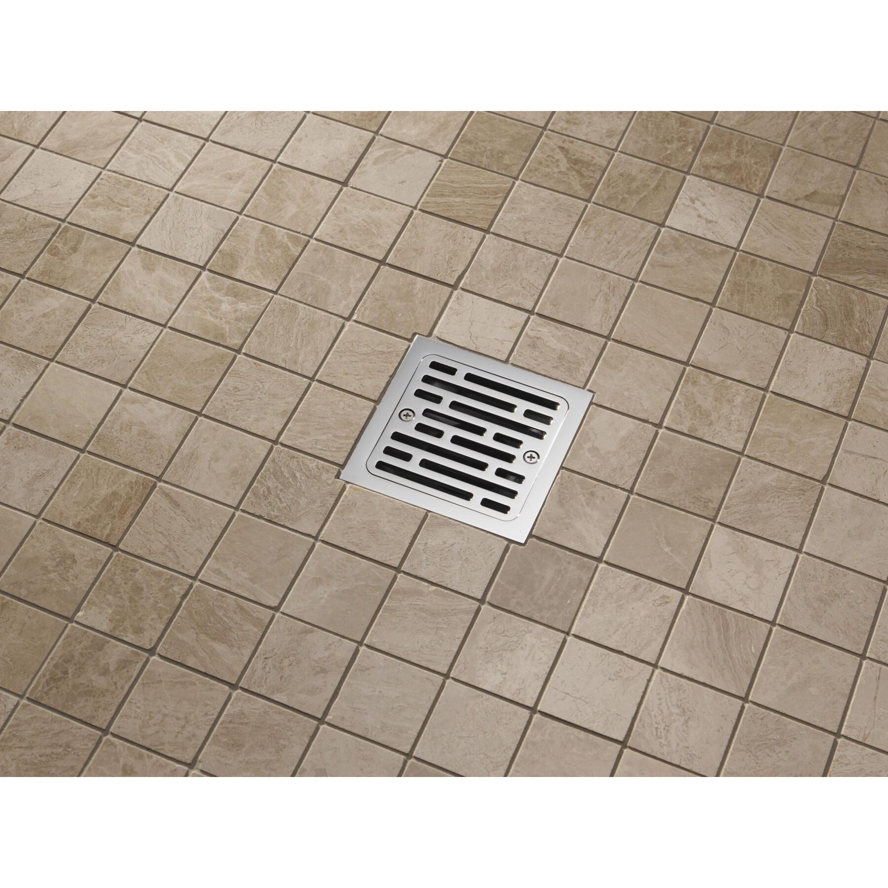 DELTA® DT062412 Tile-In Shower Drain, 4 in Nominal, Brass/PVC Drain, Polished Chrome, Import thumbnail 2