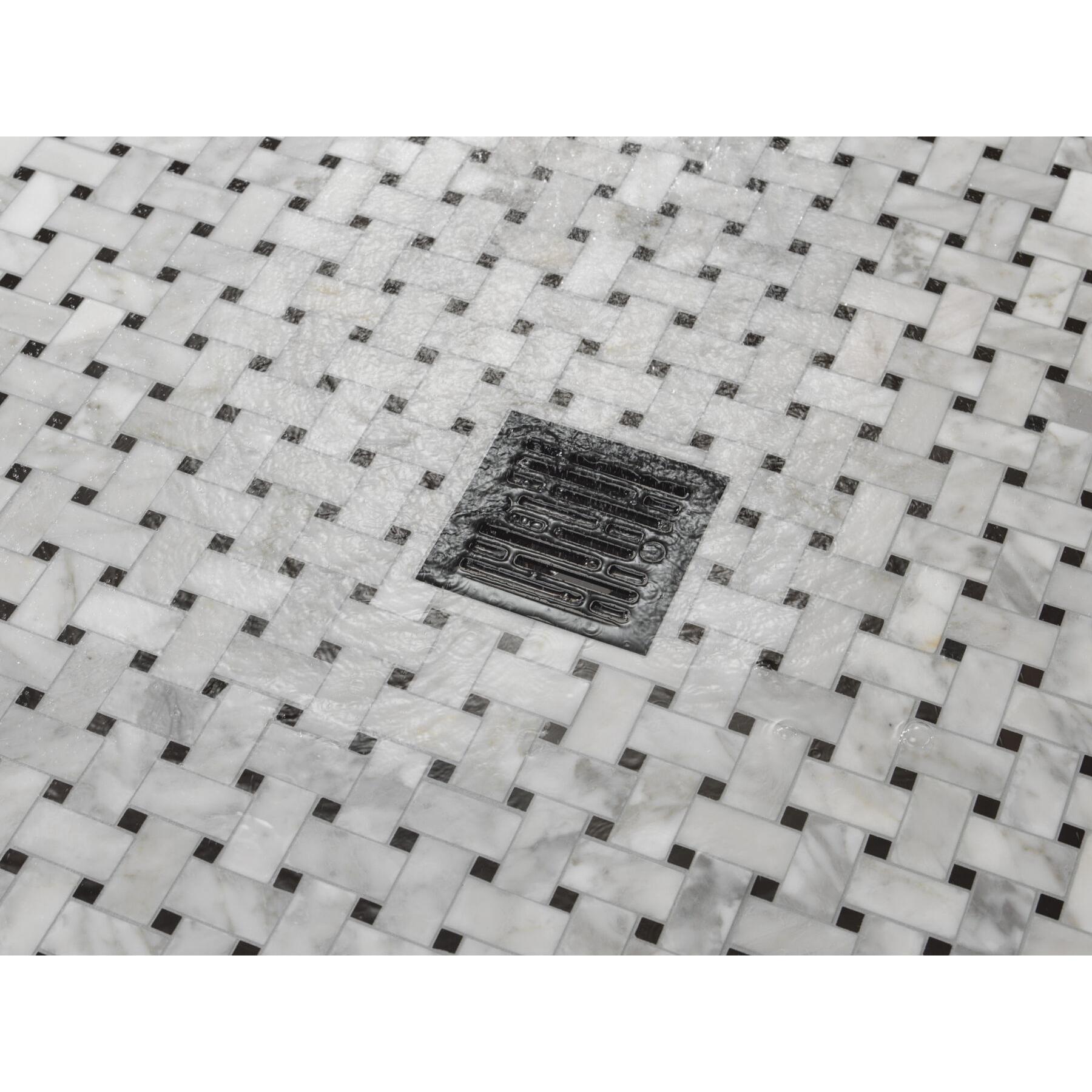 DELTA® DT062412-BL Tile-In Shower Drain, 4 in Nominal, Brass/PVC Drain, Matte Black, Import thumbnail 2