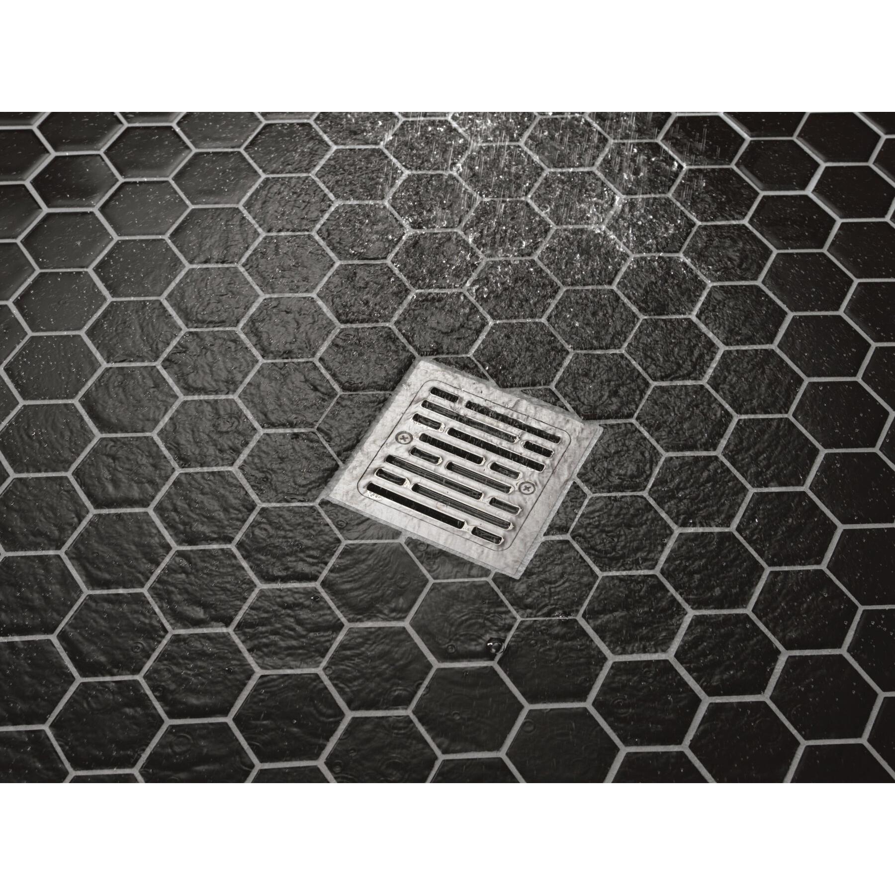 DELTA® DT062412-SS Tile-In Shower Drain, 4 in Nominal, Brass/PVC Drain, Stainless, Import