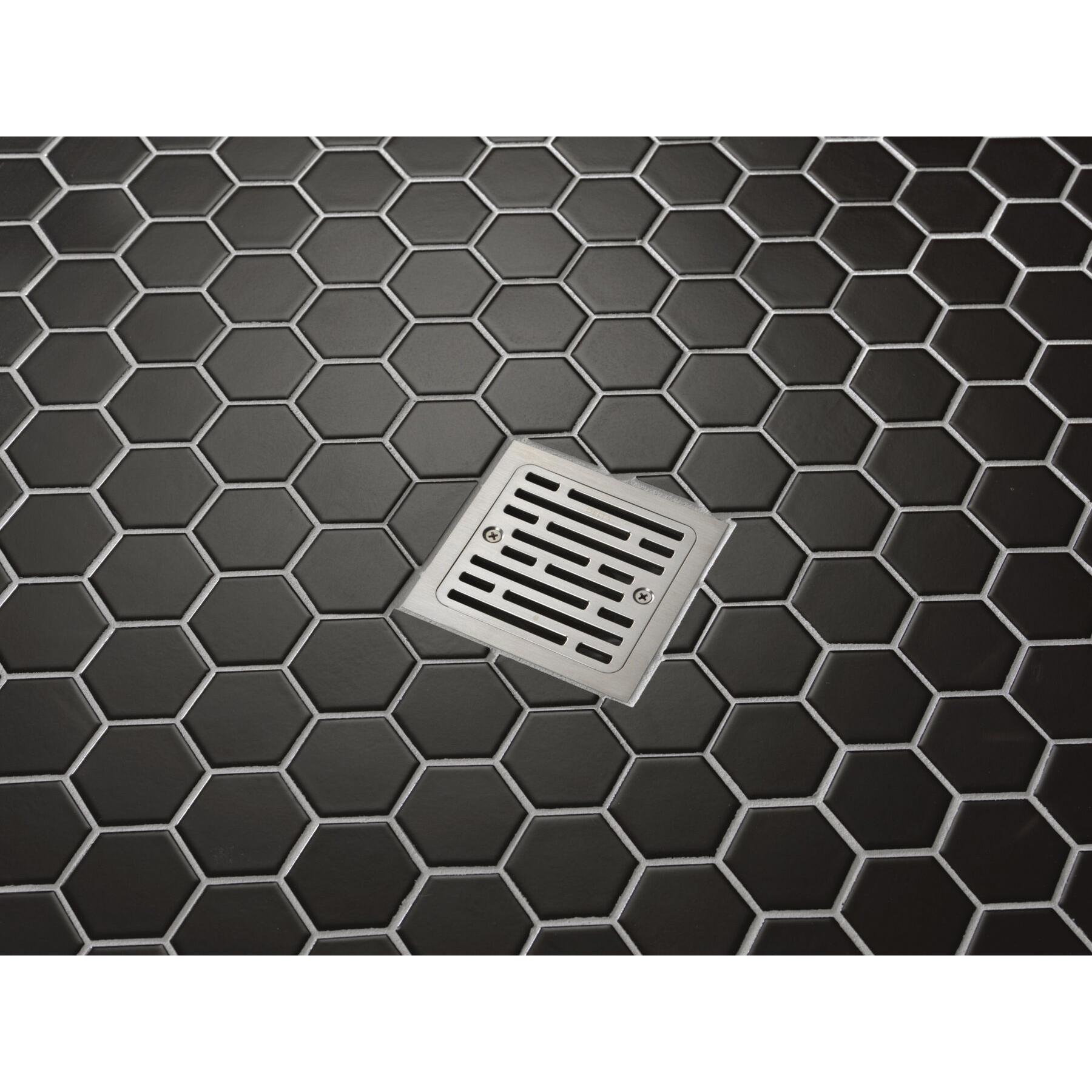 DELTA® DT062412-SS Tile-In Shower Drain, 4 in Nominal, Brass/PVC Drain, Stainless, Import thumbnail 2