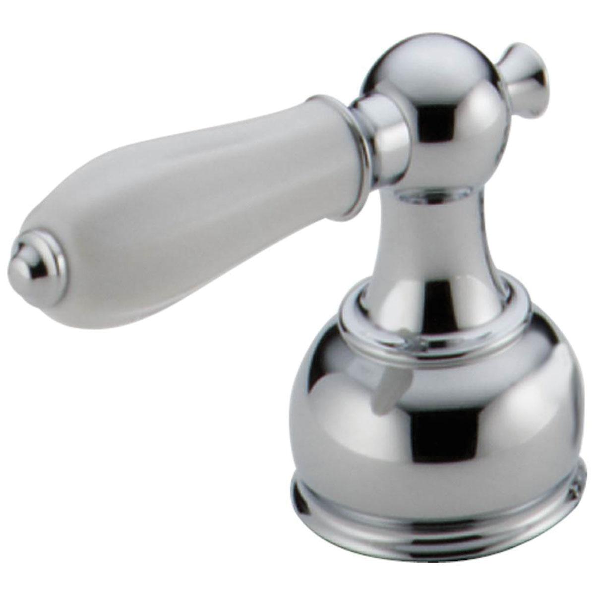 DELTA® H212 Lever Handle Kit, 2-1/2 in L, Porcelain, Chrome thumbnail 2