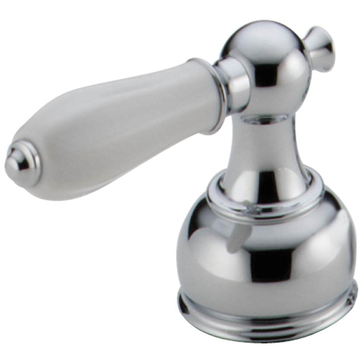 DELTA® H212 Lever Handle Kit, 2-1/2 in L, Porcelain, Chrome