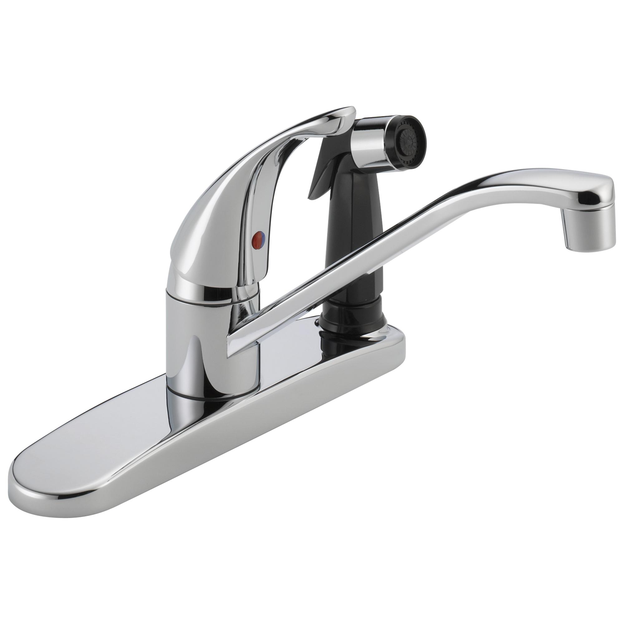 PEERLESS® P114LF Kitchen Faucet, 1.8 gpm, 8 in, 1 Handle, Chrome Plated, Domestic thumbnail 3