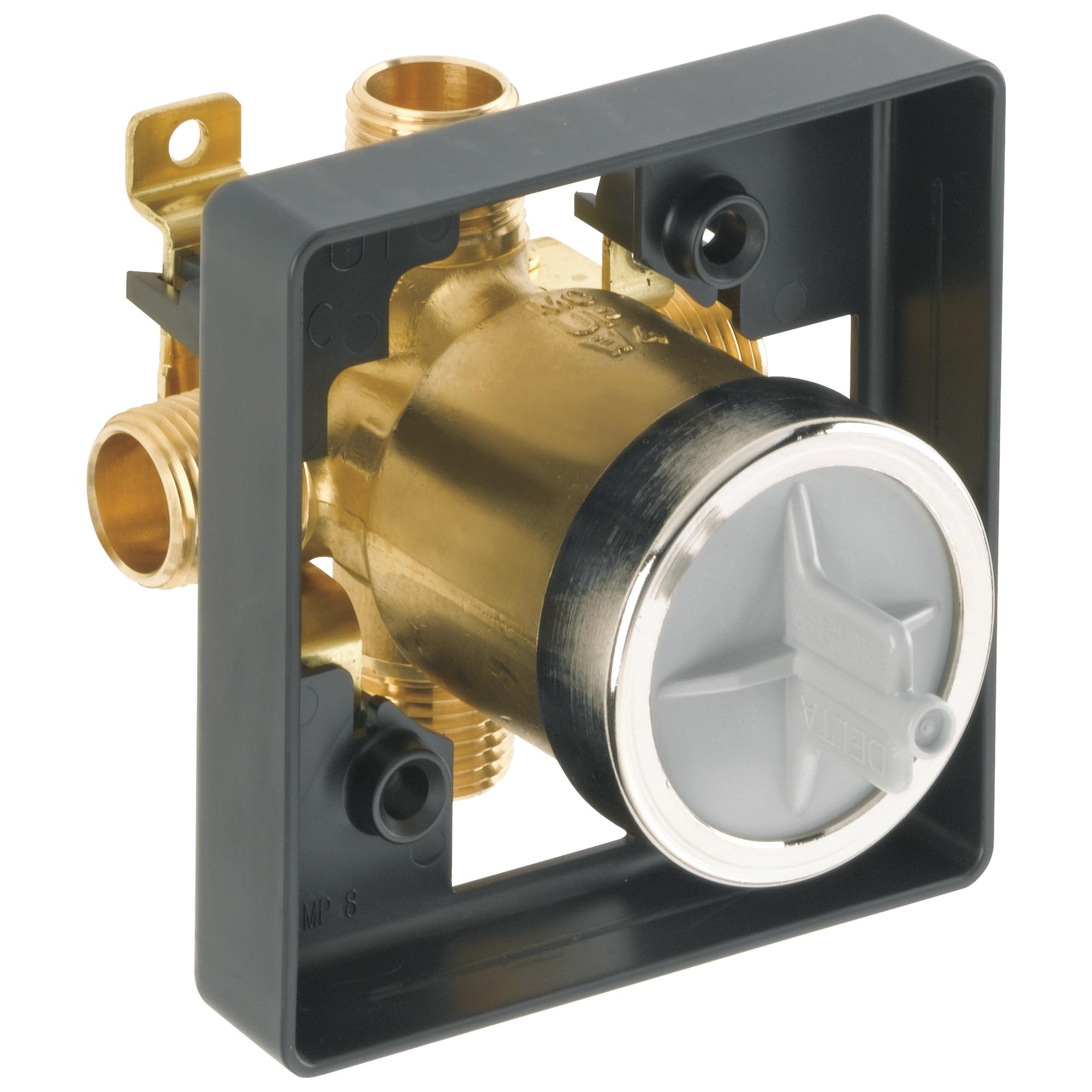 delta® R10000-UNBX Tub/Shower Rough Valve Body, 1/2 x 1/2 in, NPTM x CWT Female Sweat, Brass