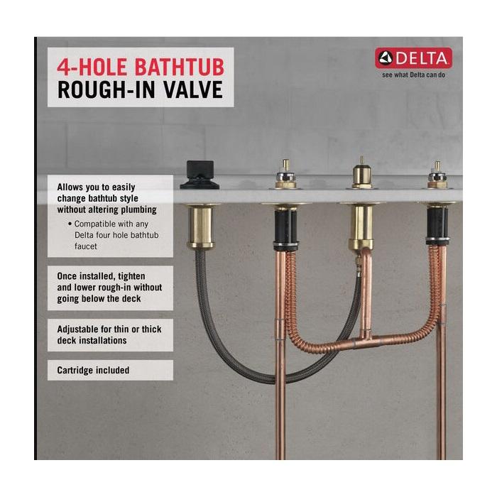 DELTA® R4707 Rough-In Kit, Brass thumbnail 2