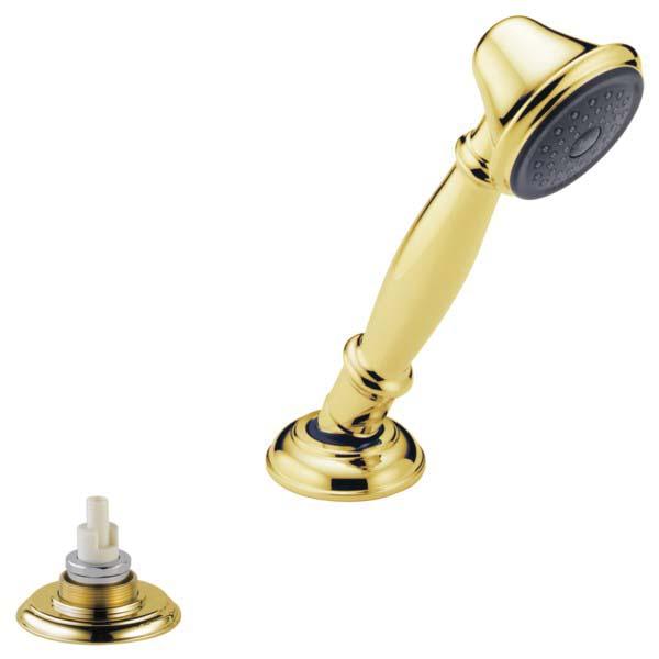 DELTA® Victorian® RP33791PBLHP Hand Shower With Transfer Valve, 1.75 gpm, 69 in L Hose, FNPSM, Polished Brass