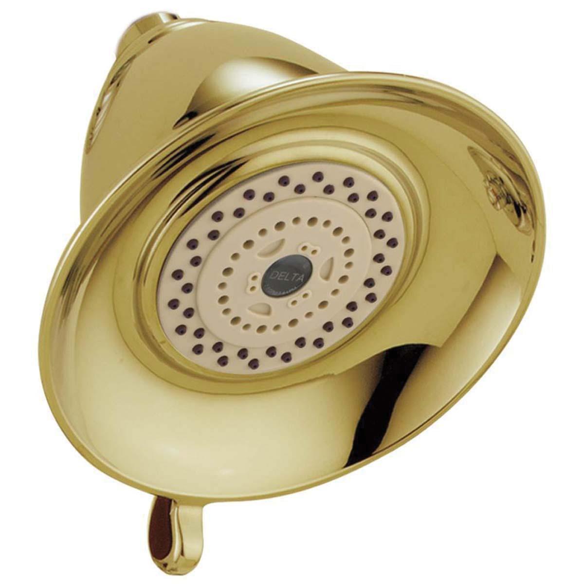 DELTA® RP34355PB Premium Showerhead, 2.5 gpm, 3-Spray, Polished Brass