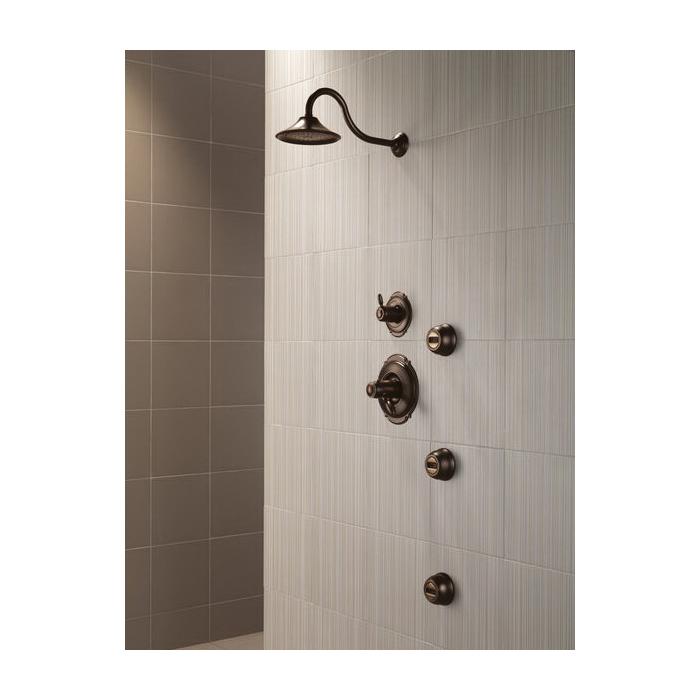 DELTA® RP34355RB Shower Head, 2.5 gpm, 3-Spray, Wall Mounting, 4.3 in L x 5.75 in W Head, Venetian Bronze thumbnail 4