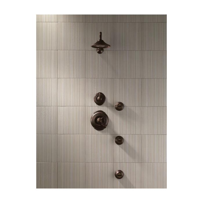 DELTA® RP34355RB Shower Head, 2.5 gpm, 3-Spray, Wall Mounting, 4.3 in L x 5.75 in W Head, Venetian Bronze thumbnail 2