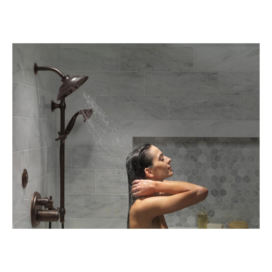 DELTA® RP40593RB Shower Arm, 1/2 in, IPS, Brass, Venetian Bronze thumbnail 2