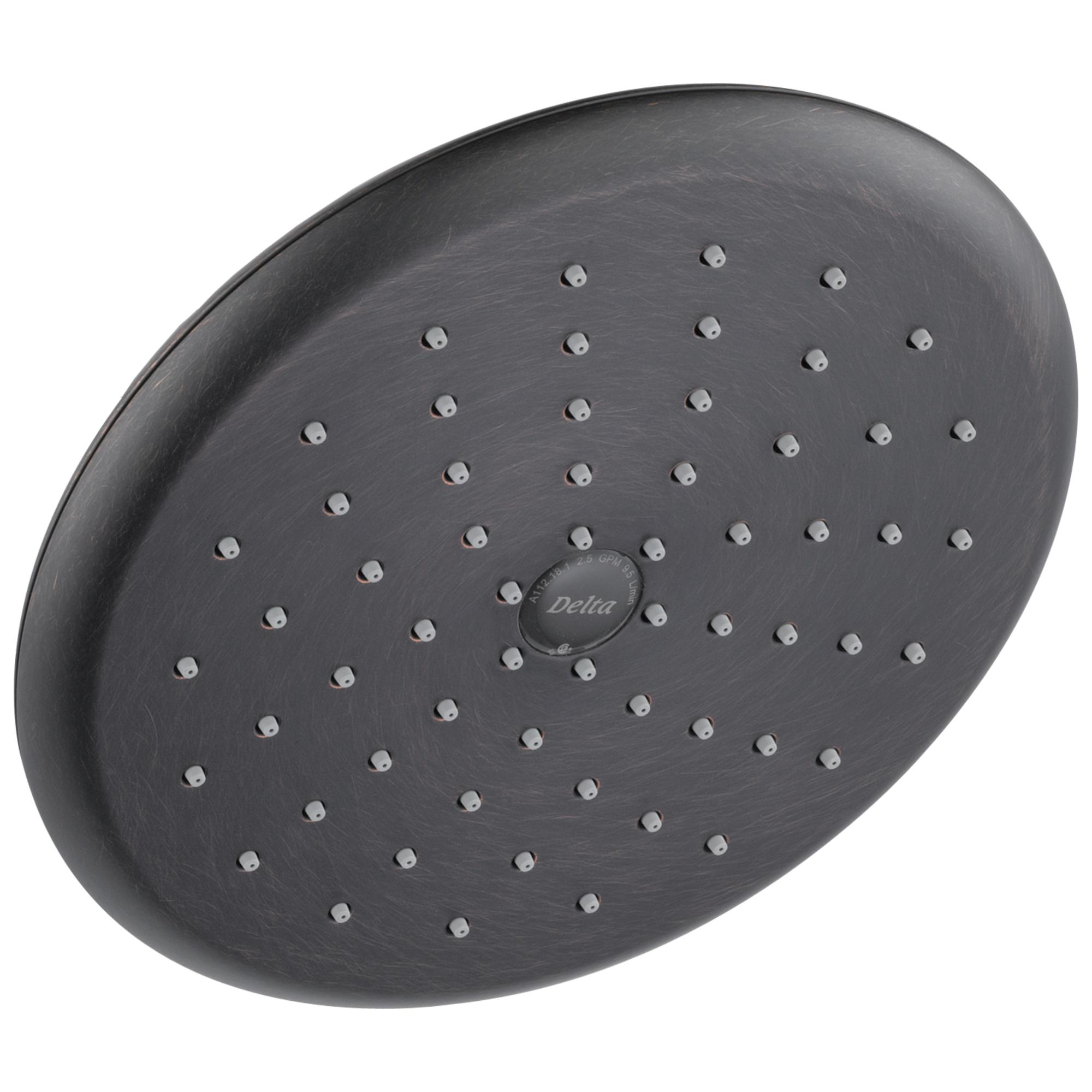 DELTA&reg; RP52382RB Lahara&reg; Universal Raincan Shower Head, 2.5 gpm, 1 Sprays, Wall Mount, 8-3/4 x 2 in Head, Import