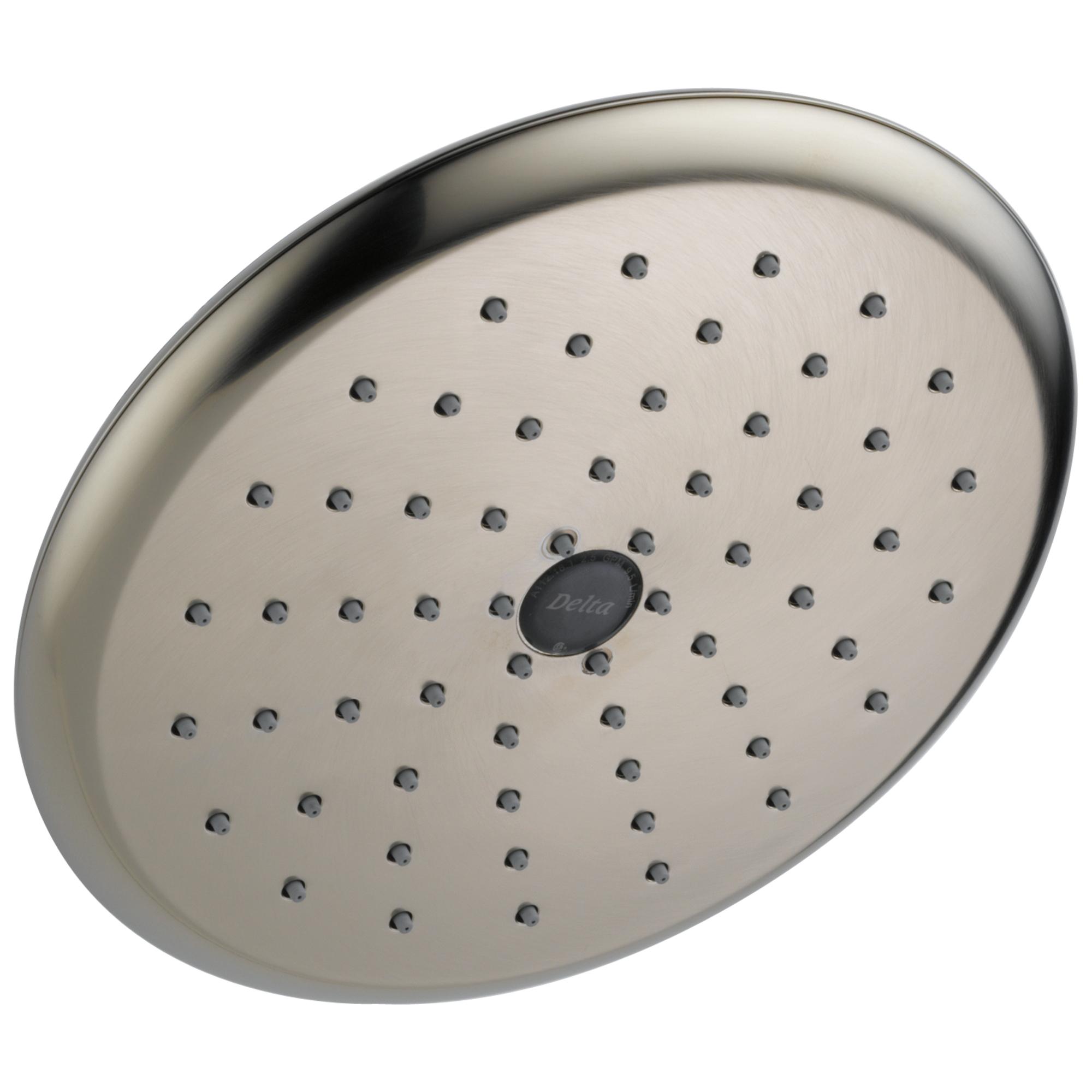 DELTA&reg; RP52382SS Lahara&reg; Universal Raincan Shower Head, 2.5 gpm, 1 Sprays, Wall Mount, 8-3/4 x 2 in Head, Import