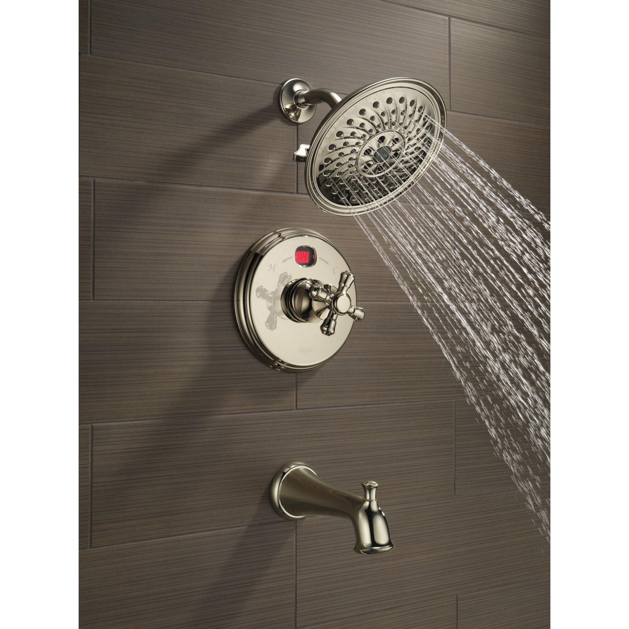DELTA® Dryden™ RP6023PN Shower Arm, 1/2 in, MPT, Polished Nickel thumbnail 2