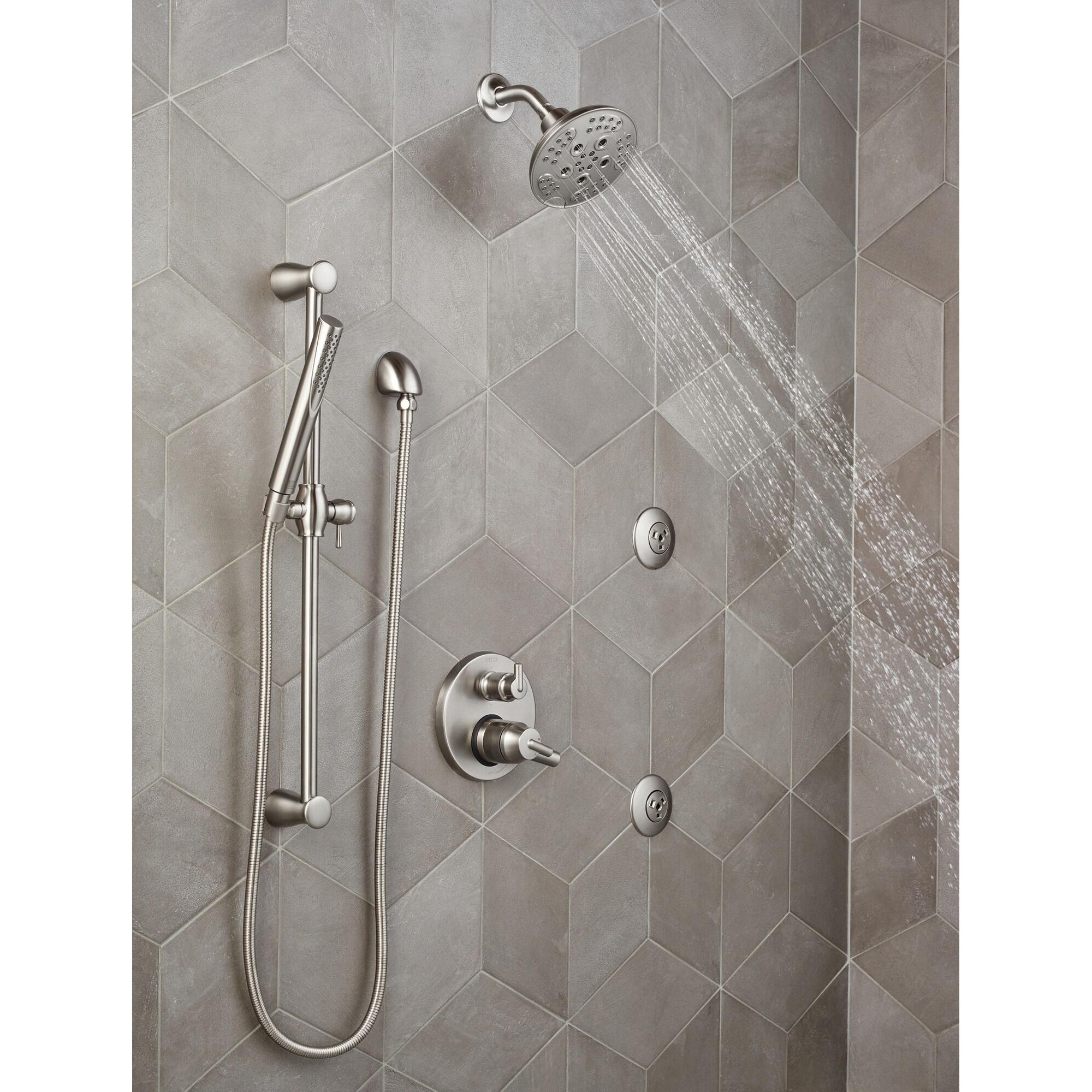 DELTA® Dryden™ RP6023SS Shower Arm, 1/2 in, MPT, Stainless Steel