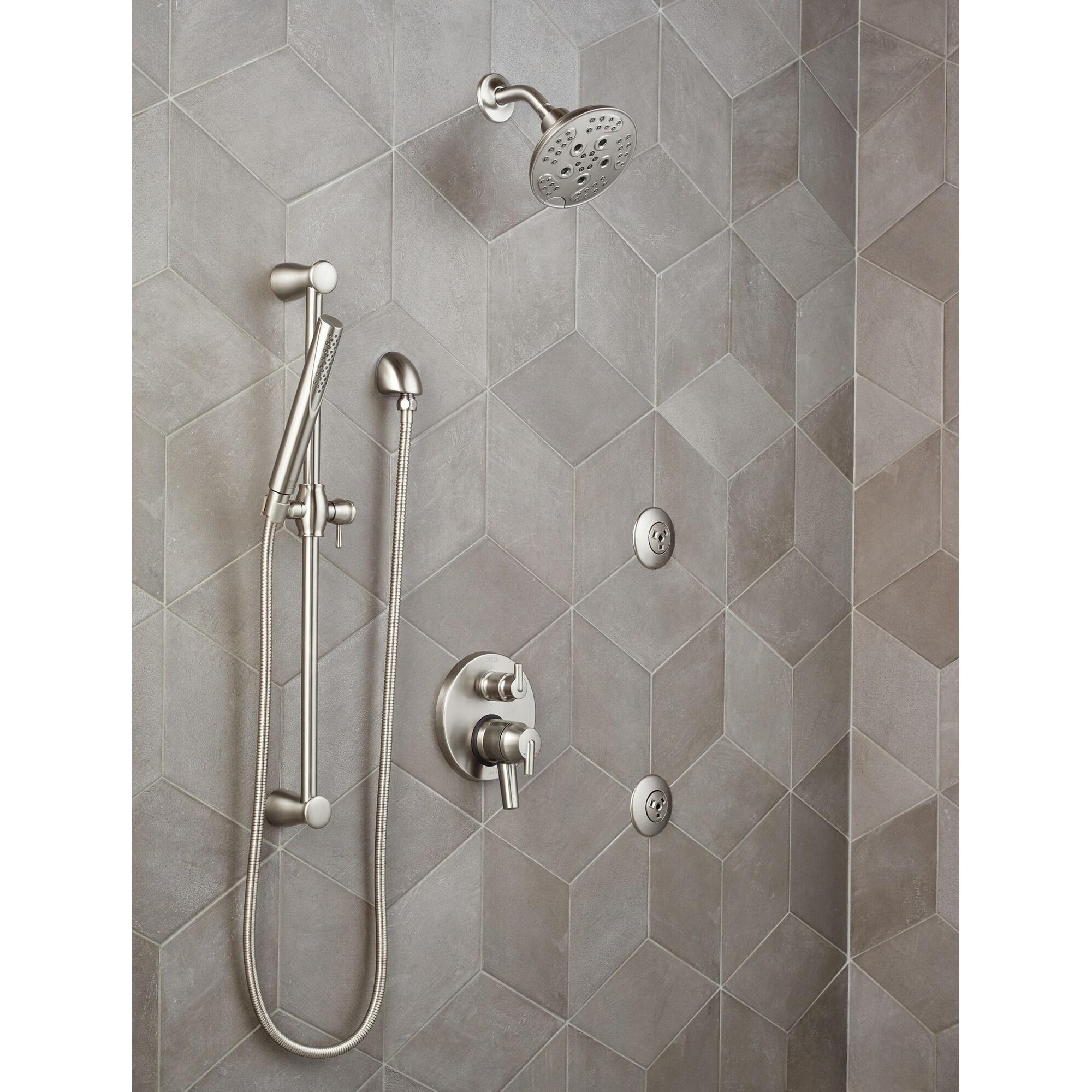 DELTA® Dryden™ RP6023SS Shower Arm, 1/2 in, MPT, Stainless Steel thumbnail 3