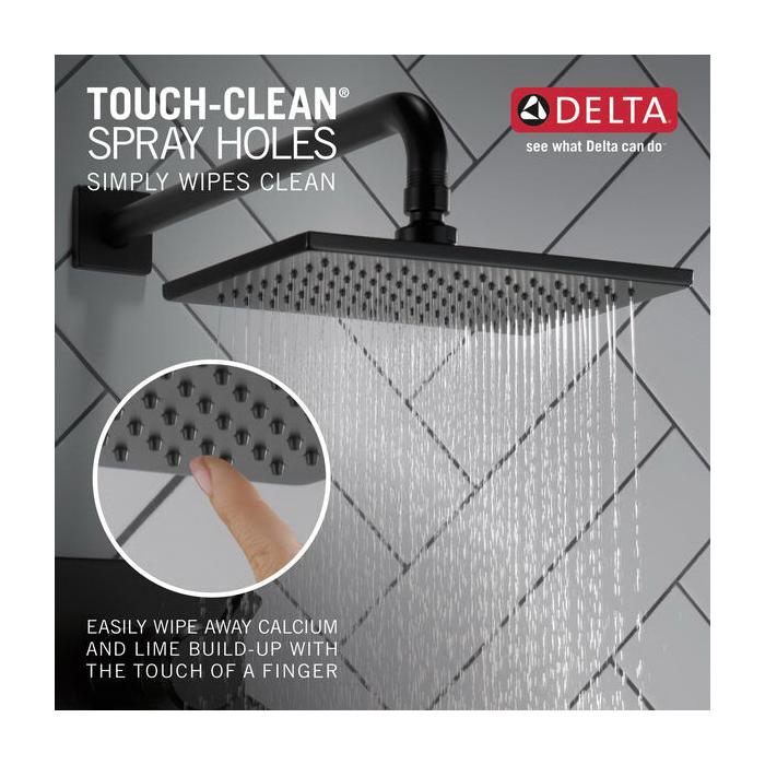 DELTA® RP62955BL Overhead Raincan Shower Head, 2.5 gpm, 1-Spray, Wall Mounting, 5-45/64 in H x 8-21/32 in W Head