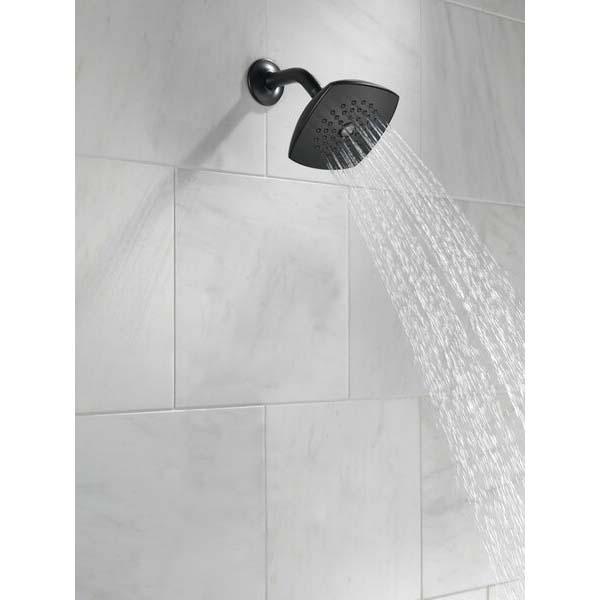 DELTA® Universal Showering RP64859BL Raincan Showerhead, 1.75 gpm, 1-Spray, Wall Mounting, 5-1/4 in Head, Matte Black