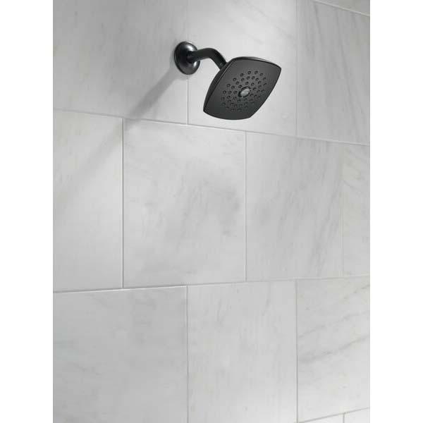 DELTA® Universal Showering RP64859BL Raincan Showerhead, 1.75 gpm, 1-Spray, Wall Mounting, 5-1/4 in Head, Matte Black thumbnail 2