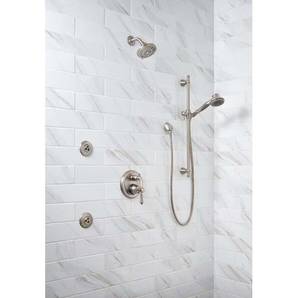 DELTA® Universal Showering RP78575SS Raincan Showerhead, 1.75 gpm, 5-Spray, Wall Mounting, 4-15/16 in Head, Stainless thumbnail 2