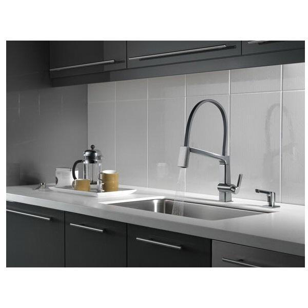 DELTA® Pivotal® RP91950AR Soap/Lotion Dispenser, 13 oz Capacity, Deck Mounting, Metal, Arctic Stainless Steel thumbnail 3