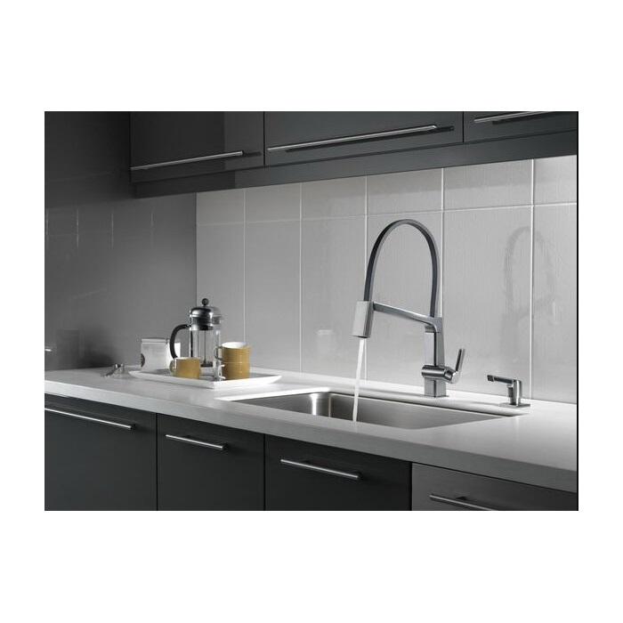 DELTA® Pivotal® RP91950AR Soap/Lotion Dispenser, 13 oz Capacity, Deck Mounting, Metal, Arctic Stainless Steel thumbnail 4