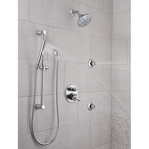 DELTA® SH5005 Spray Head, 1 gpm, Plastic, Chrome, Round Body Spray, 1 in L, 1-3/4 in Dia thumbnail 2