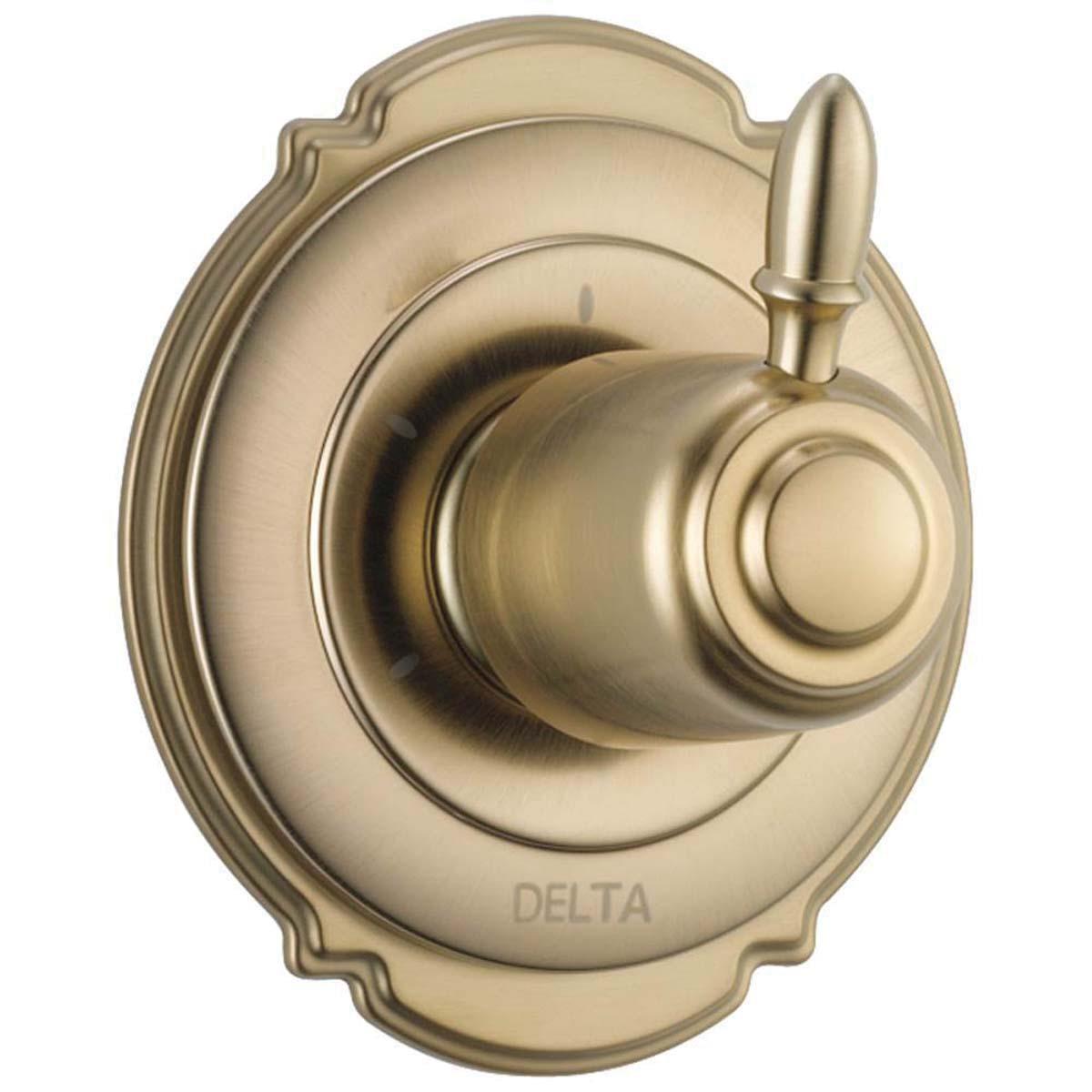 DELTA® Victorian® T11855-CZ Valve Trim, Lever Handle, 1-Handle -Handle, Metal, Champagne Bronze thumbnail 2