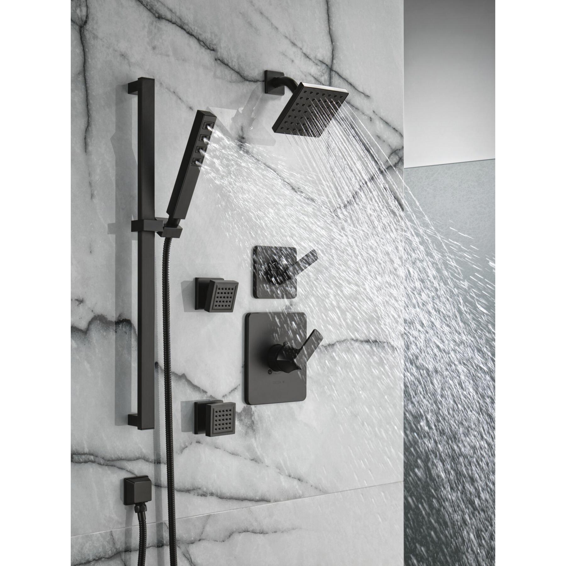 DELTA® Velum™ T11937-BL Diverter Trim, Lever Handle, 1-Handle -Handle, Zinc, Matte Black