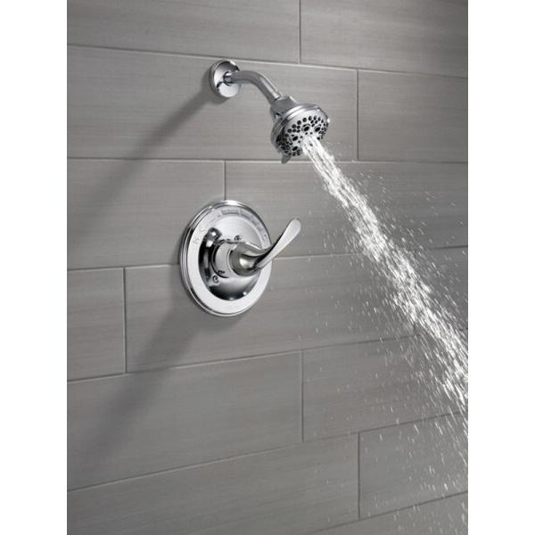 DELTA® Classic™ T13220 Shower Trim Kit, Brass, Chrome, 1-Handle-Handle, 1.75 gpm