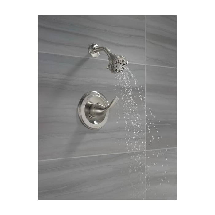 DELTA® Classic™ T13220-SS Shower Trim Kit, Brass, Brilliance Stainless Steel, 1-Handle -Handle, 1.75 gpm