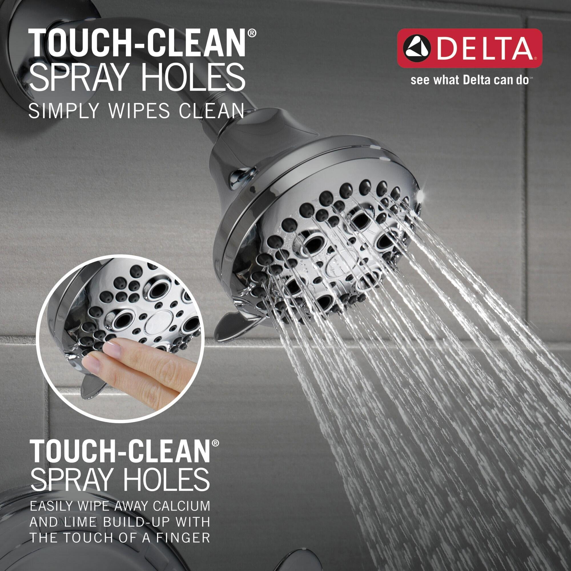 DELTA® 13 Series Classics™ T13420 Tub and Shower Trim Kit, 1/2 in, IPS x Slip x C, Brass, Chrome, 1-Handle, 1.75 gpm