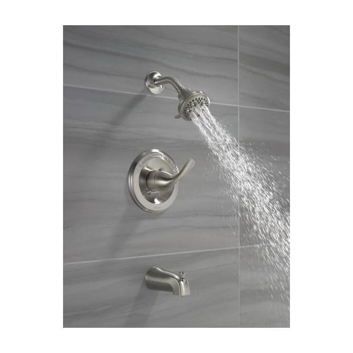 DELTA® 13 Series Classics™ T13420-SS Tub and Shower Trim Kit, 1/2 in, IPS x Slip x C, Brass, Brilliance® Stainless Steel thumbnail 4
