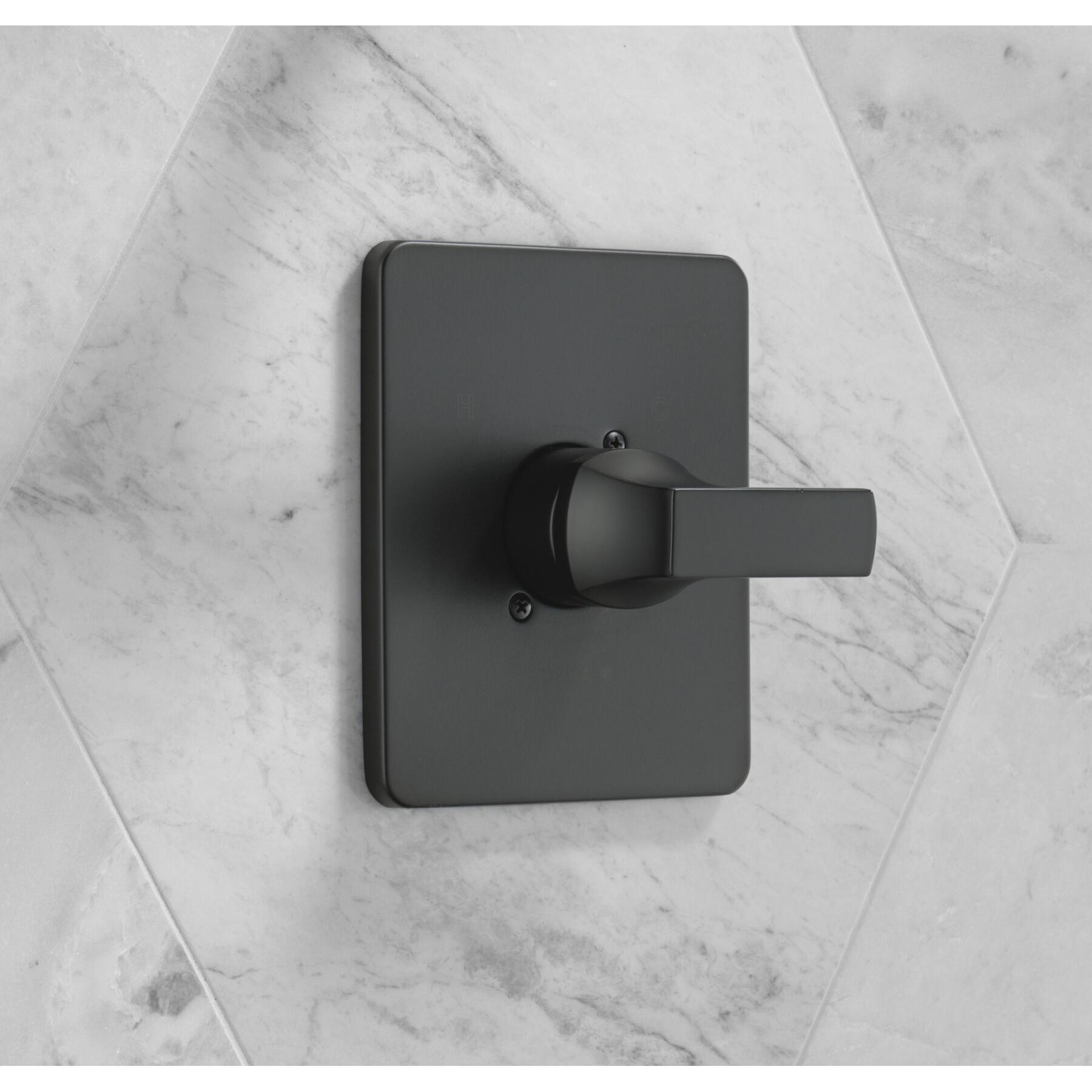DELTA® Velum™ T14037-BL Valve Only Trim, Lever Handle, 1-Handle -Handle, Zinc, Matte Black