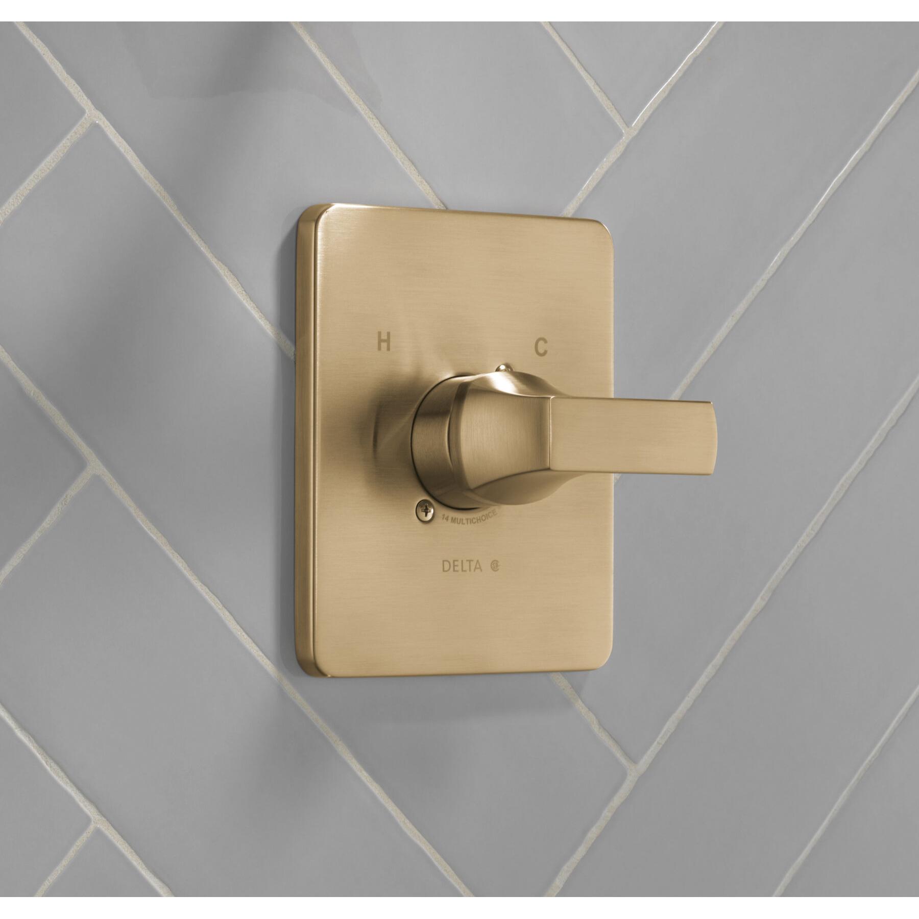 DELTA® Velum™ T14037-CZ Valve Only Trim, Lever Handle, 1-Handle -Handle, Zinc, Champagne Bronze thumbnail 2